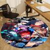 Jujutsu Kaisen Pattern Round Rug, Indoor/Outdoor Mat, for Picnic, Gameroom, Bedroom, Office, Living Room, Home Decor Carpet, Birthday Gift