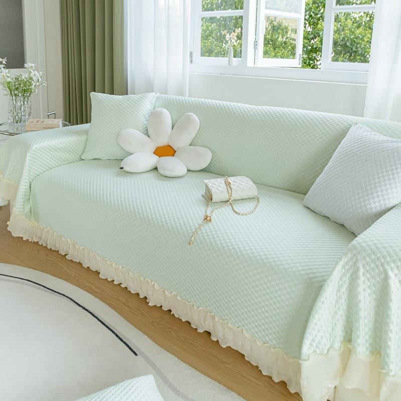 Cool Feeling Ice Silk Sofa Cover Cloth Towel Full Cover Summer Sofa Cover Summer Sofa Cushion Sand Release Cover Towel