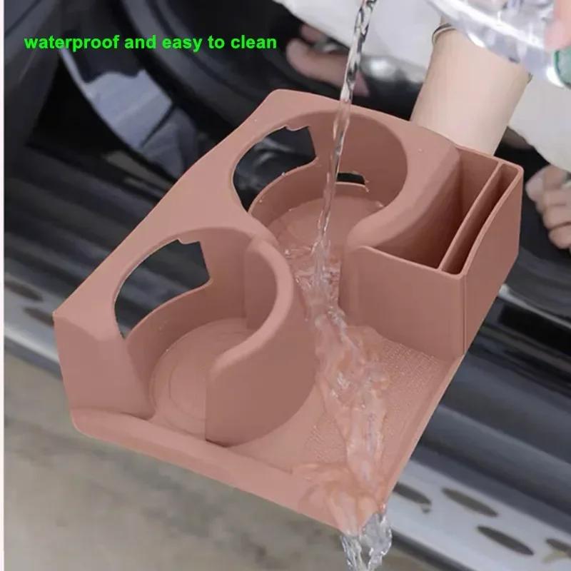 Porte-gobelet d'eau de console centrale en silicone, housse de protection étanche, garniture pour Mercedes Benz Classe C W206 GLC X254 2026-2026