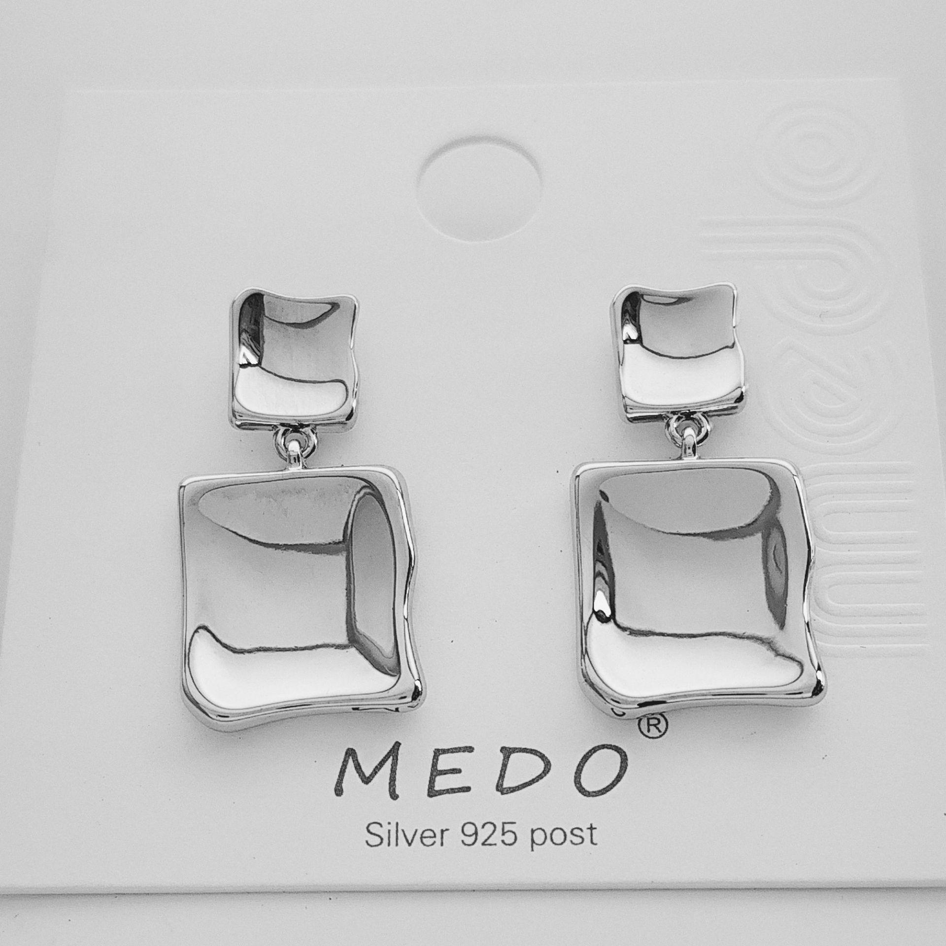 

Элегантные французские роскошные квадратные серьги-подвески из серебра S925 для женщин с сохранением цвета настоящего золота