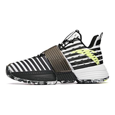 Sweep 1 Durable Breathable Mid-Top Basketball Shoes Men Sneakers Black White 112031108-3