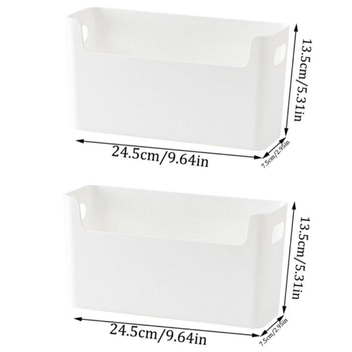 White Wall Hanging Storage Box, 1 /2 Wall Hanging Storage Artifacts, With Sticky Hooks, Suitable For Bedroom, Bathroom, Kitchen