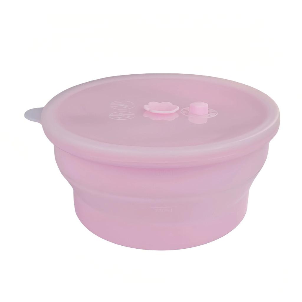 Silicone Food Storage Container With Foldable Design For Refrigerator Organization And Freshness