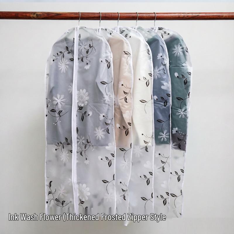 Transparent Waterproof Hanging Garment Bag - Dustproof, Moisture-Proof, Washable Suit & Coat Cover