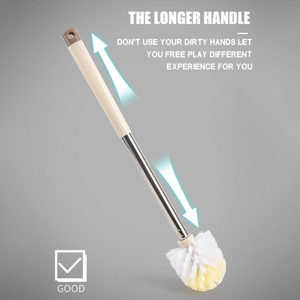 Toilettenbürsten- und Halter-Set, wandmontierte Toilettenschüsselbürste für Badezimmer