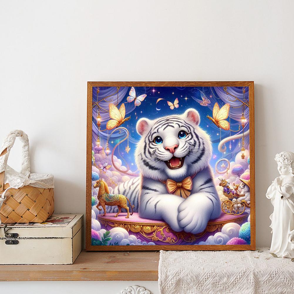 Diamond Painting Kit Animal Flower 5D Full Round Drill 40x40cm