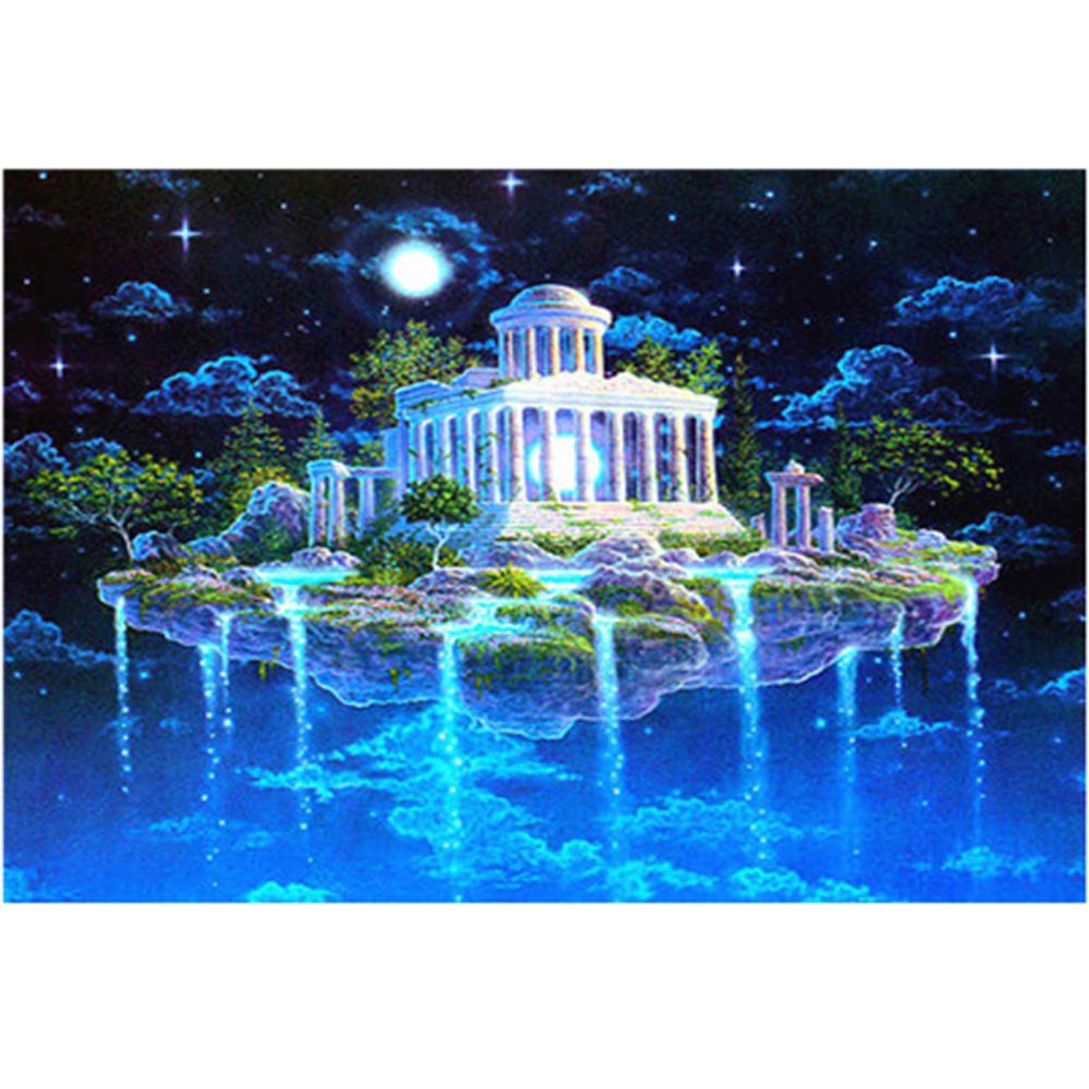 HUACAN Diy 5d Diamant Malerei Muslimischen Diamant Stickerei Kreuz Stich Tempel Strass Bilder Mosaik Dekoration Hause