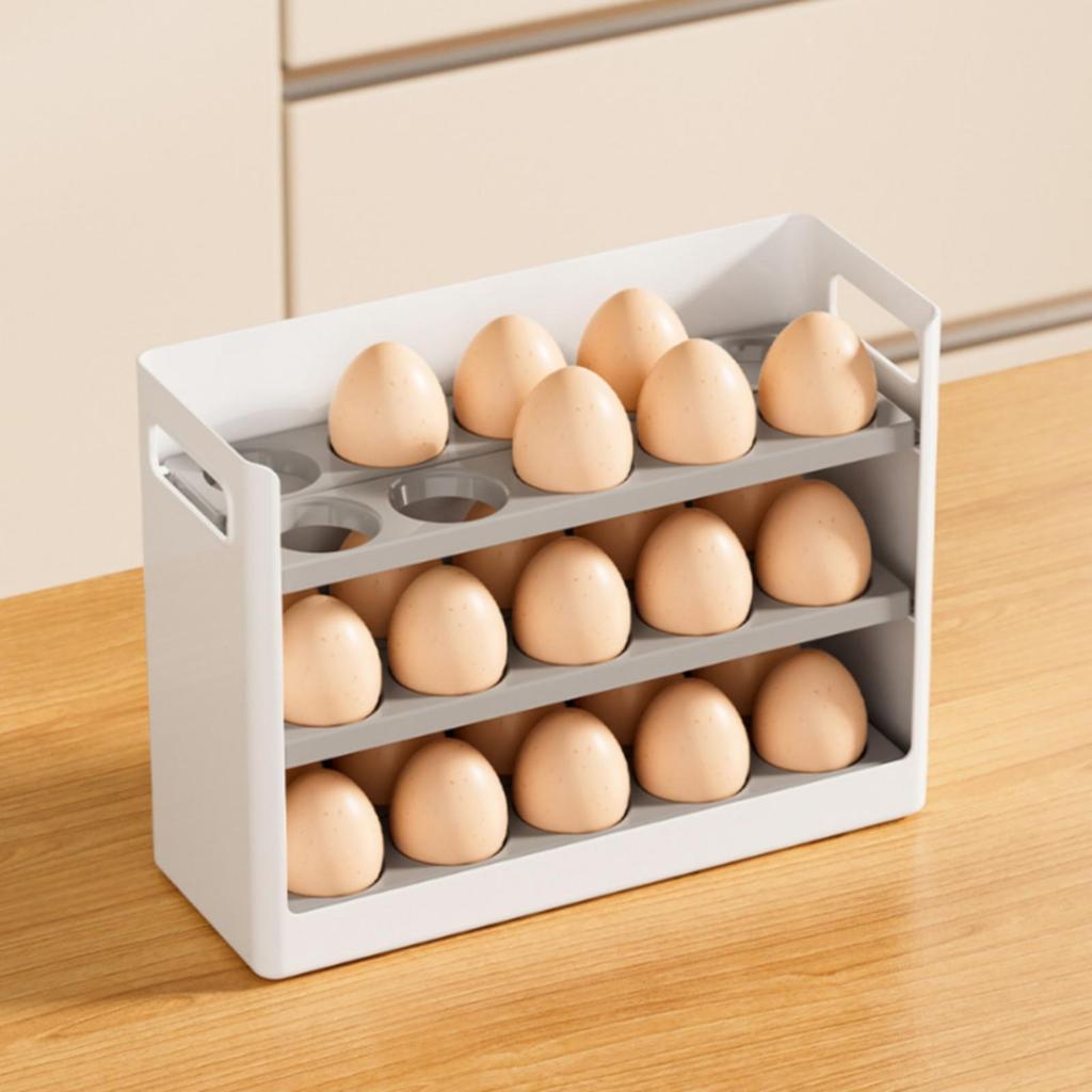 Door Egg Tray OpenTop Refrigerator Storage Box Holder Rack