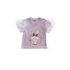 Girls Summer Cartoon Puff Sleeve T Shirt Cute Round Neck Short Sleeve Top