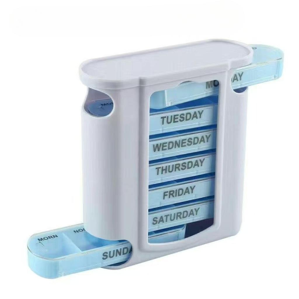 Portable 7 Days Medicine Medical Pill Box 28 Grids Weekly Pill Case Storage Box Travel Pill Organizer Pill Case