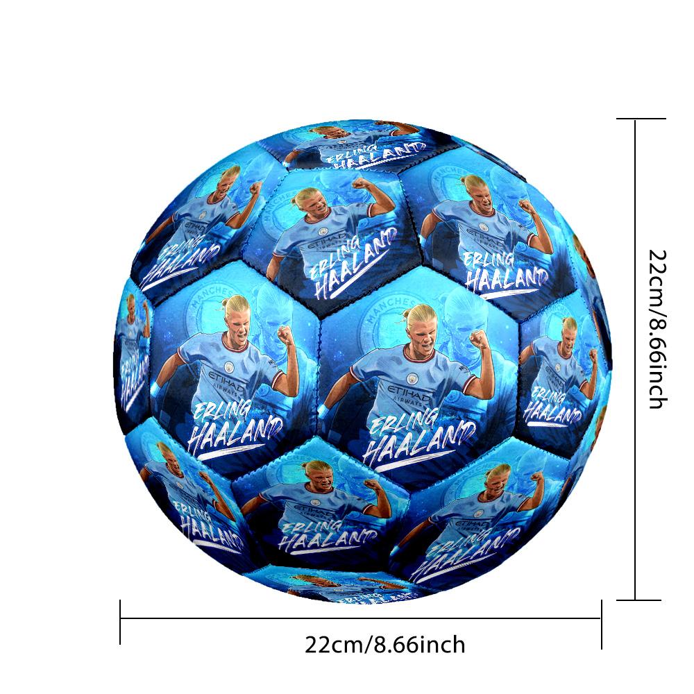 Pallone da Calcio Haaland Manchester City Debutto Taglia 5 Cucito a Macchina Universale Indoor/Outdoor per Accessori da Calcio