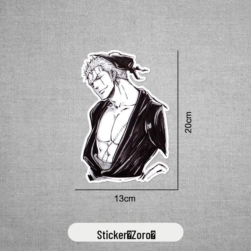 One Piece Anime Stickers: Luffy, Pirate Ship, Sanji Car Scratch Covers