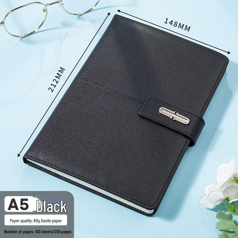 A5 PU Leather Magnetic Buckle Business Notebook Gift Set