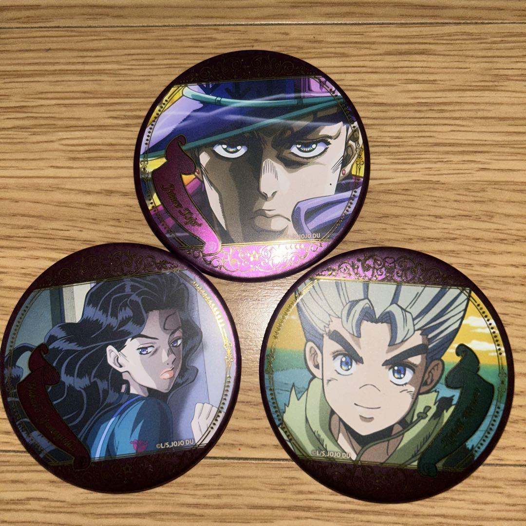 

[USED] JoJo s Bizarre Adventure 10th Anniversary Badge Yukako Yamagishi, Jotaro Kujo, Koichi Hirose