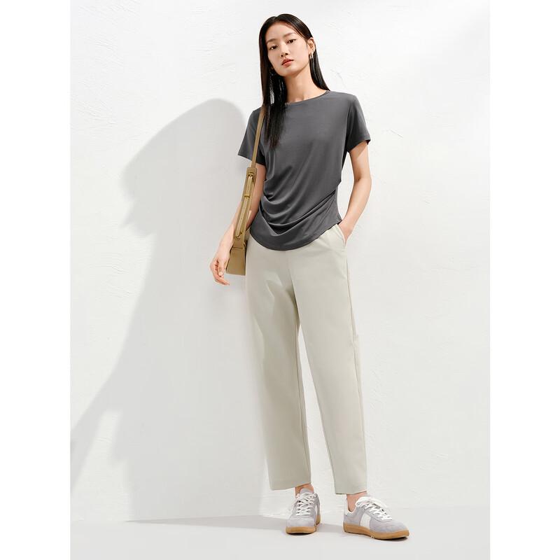 

JiuZi Annakou Women s Casual Tapered Cropped Pants S