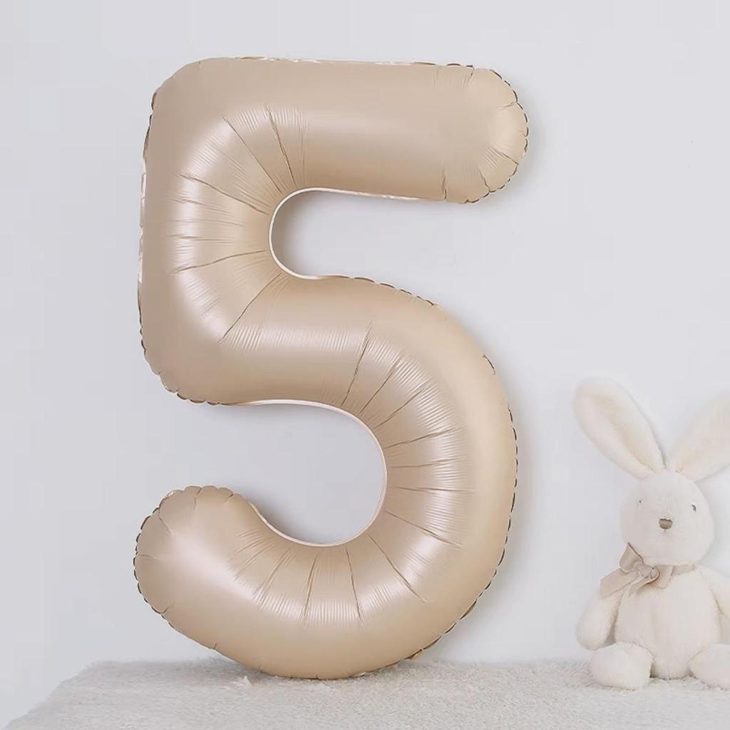 40-Inch Cream Number Balloon for Kids' First Birthday Party Decoration
