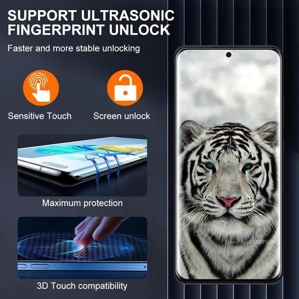 3Pcs Curved Tempered Glass For Samsung Galaxy S21 S23 S24 S22 Ultra S20 S10 Plus Screen Protector For Samsung S23 S21 S20 FE S9