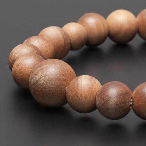 Buddhist Altar Shop Takita Shoten Specialty Buddhist Prayer Beads Bracelet with Wooden Beads, Indian Sandalwood, 10mm Beads (10cm x 16cm), Inner Circu