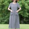 Elegant Dresses for Women Plus Size Casual Short Sleeve Vintage Long Dress Summer Clothes