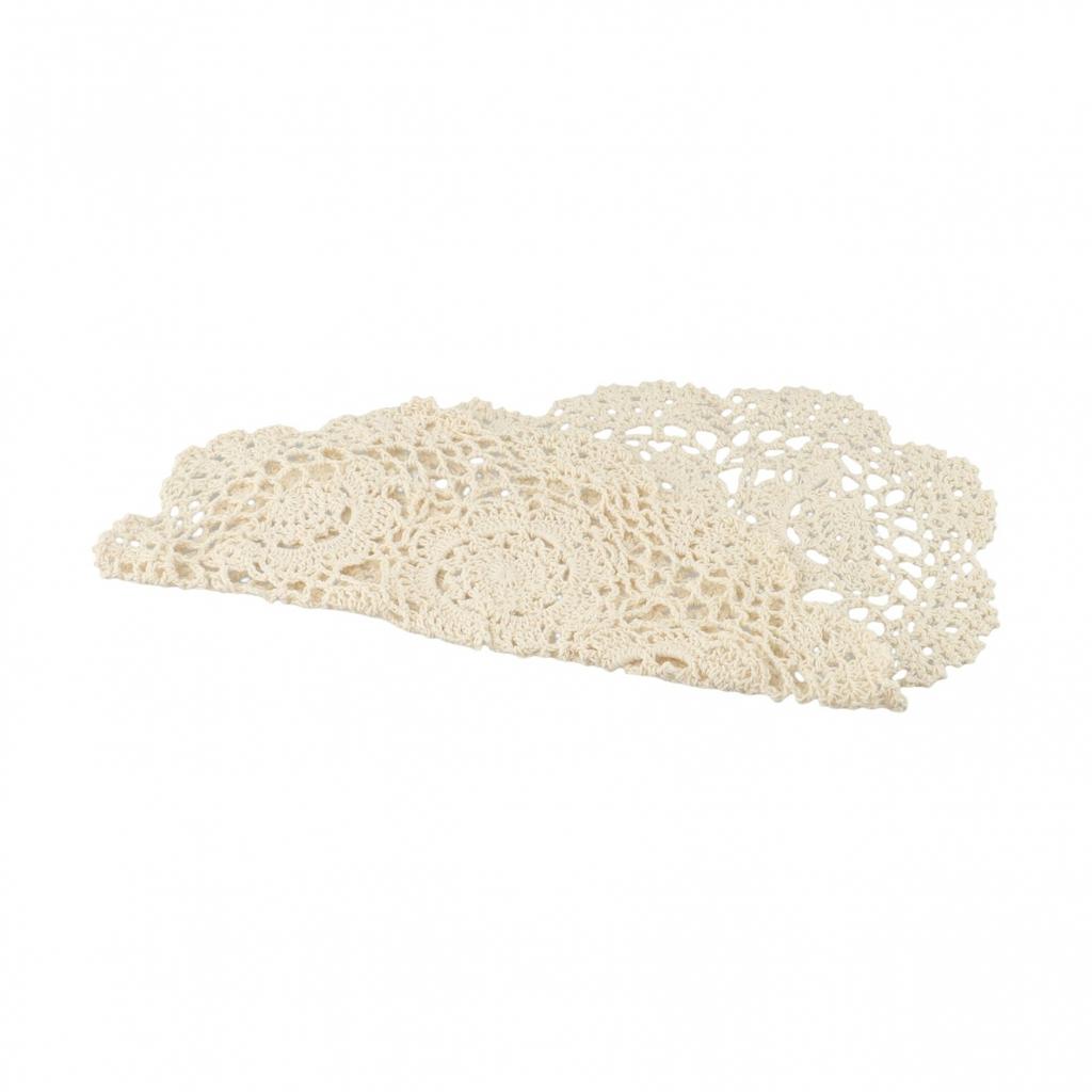 Dining Placemat Home Decoration Retro Oval Vintage Hand Crochet Doilies