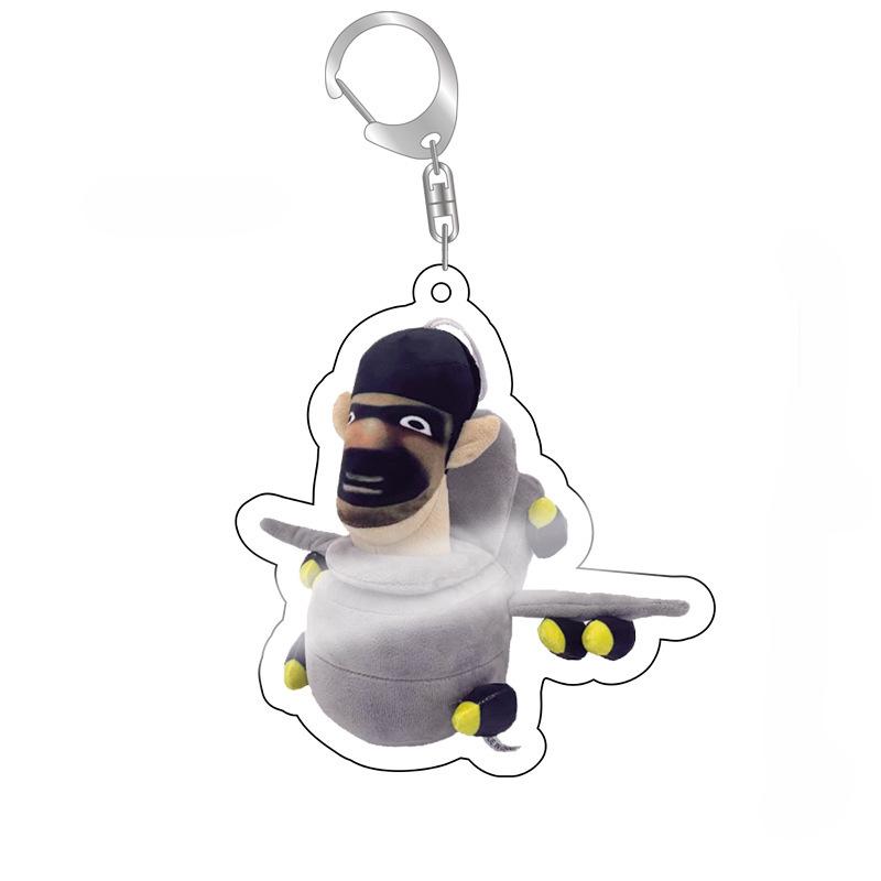 Skibidi Toilet Cameraman Speakerman Acrylic Products Keychain Funny Jewelry Friends Fans Gift Bag Charms Souvenir Accessorie