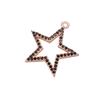 ZHUKOU big/mini crystal star necklace pendant for women DIY handmade necklace jewelry Accessories making findings model: VD651