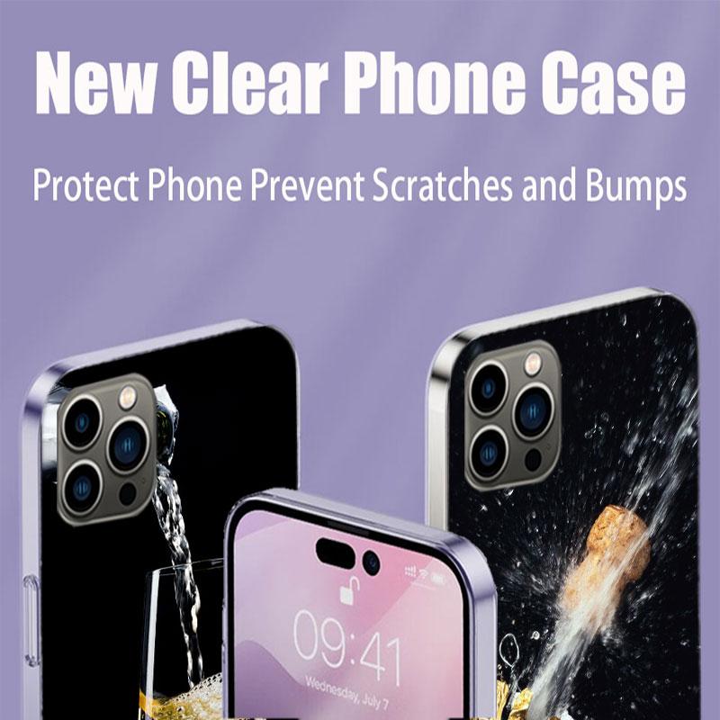 Open Champagne to Celebrate Phone Case For Iphone 17 Air 15 Pro 14 Plus 16 Pro Max 12 13 Mini 11 16E X XS Cover Cute Fundas