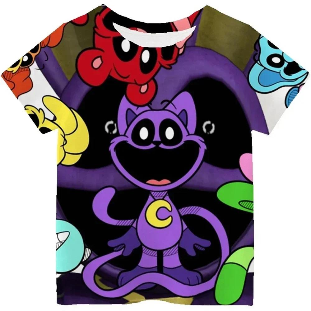 Children T Shirt Smiling Critters 3D Print Short Sleeve T-Shirt Cartoon Kids Tops Summer Clothing Casual Tee Kids Adults T-shirt