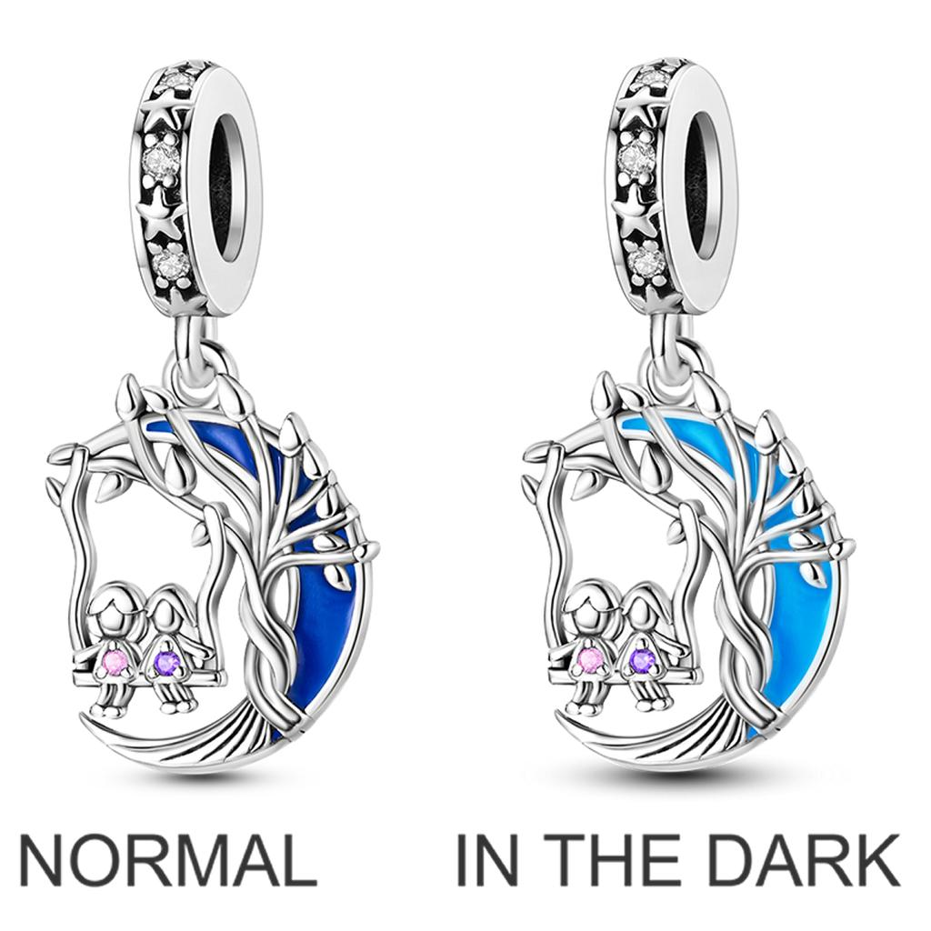 Newest Charms Bead Copper Lovely Cat Moon Eternal Love Heart Dangle Fit Original Fashion Bracelets Diy Jewelry