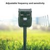 ABS Kunststoff Ultraschallton Weißlicht Blinken Solar Tierabwehr für Hof Garten