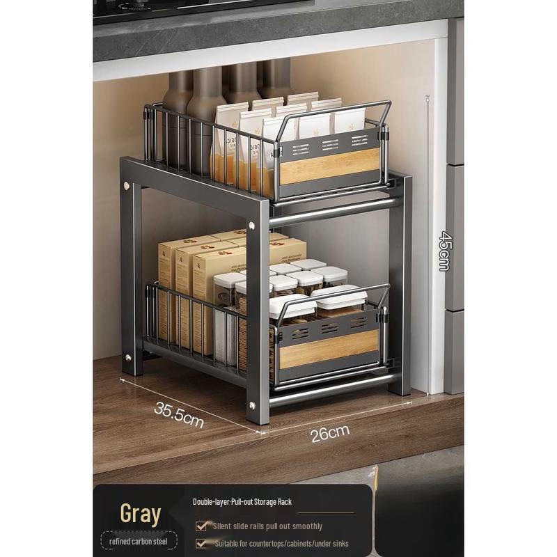 

Under Sink Pull-Out Organizer Shelf