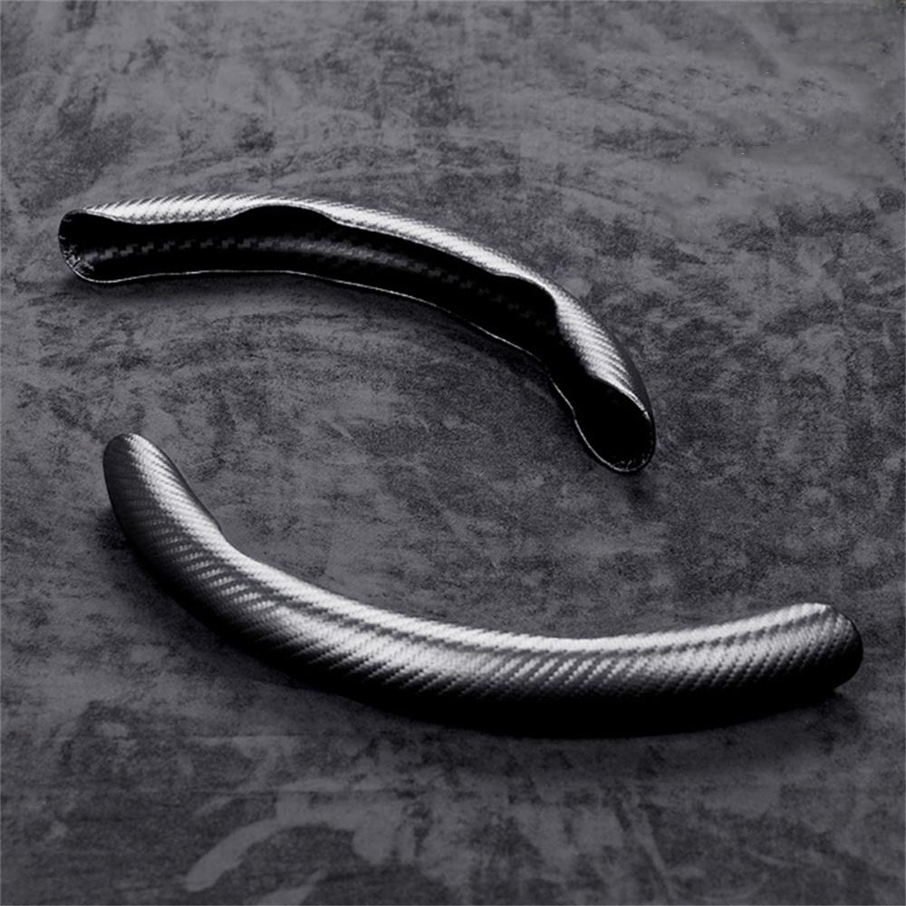 1 par Cubierta de Volante de Coche de Fibra de Carbono Izquierda+Derecha Antideslizante Protector de Cubierta de Dirección Antipolvo Lavable Accesorios de Interior