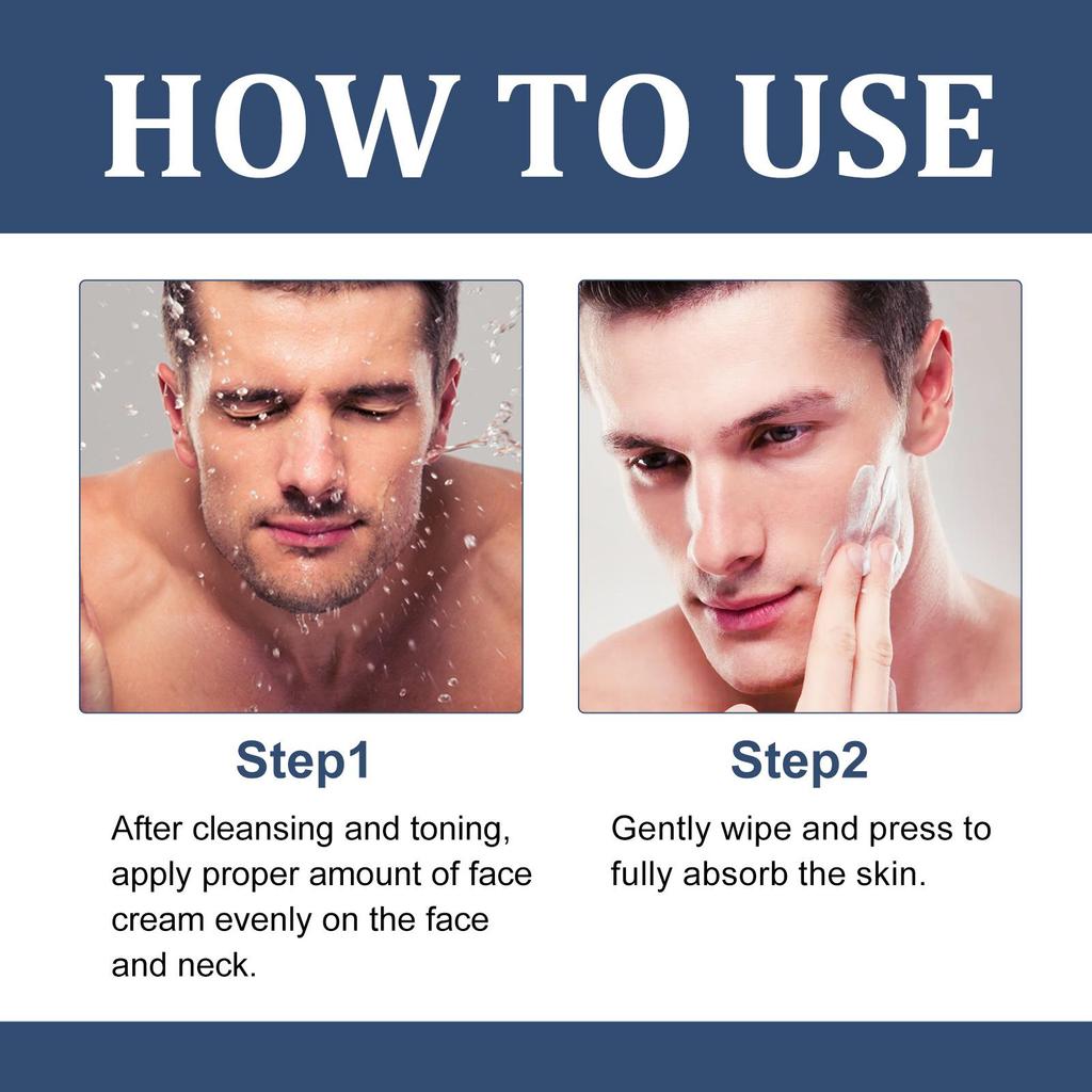 East Moon Men's Face Cream 50ml - Reduces Fine Lines Wrinkles Anti-aging Face Cream Firms Skin Hydrating Facial Moisturizer for Facial Care