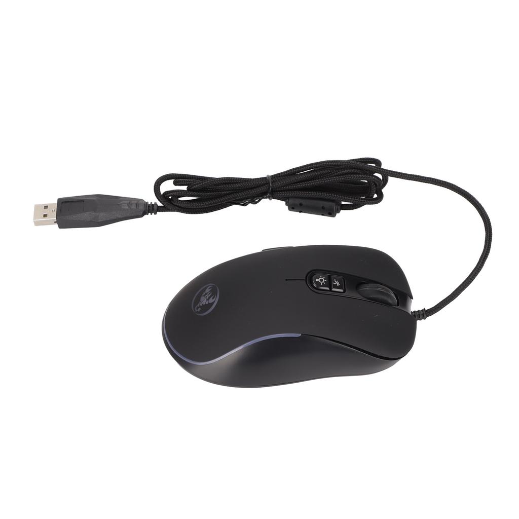 Mechanical Mouse 4800DPI Programmable High Accuracy Ergonomics ABS Gaming Mouse with 6 RGB Colors for Linux for Windows