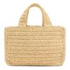Valentino Viva Superstar Woven Logo Fabric Tote Bag Small Women Tote Bags Natural 7W2B0S12QETEX9