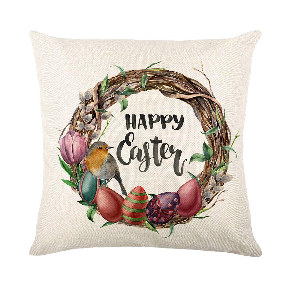 Easter Pillowcase Holiday Decoration Pillowcase Sofa Cushion Pillowcase
