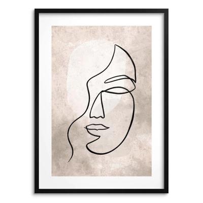Modern Poster Wall Art Beige Boho Woman for the Living Room