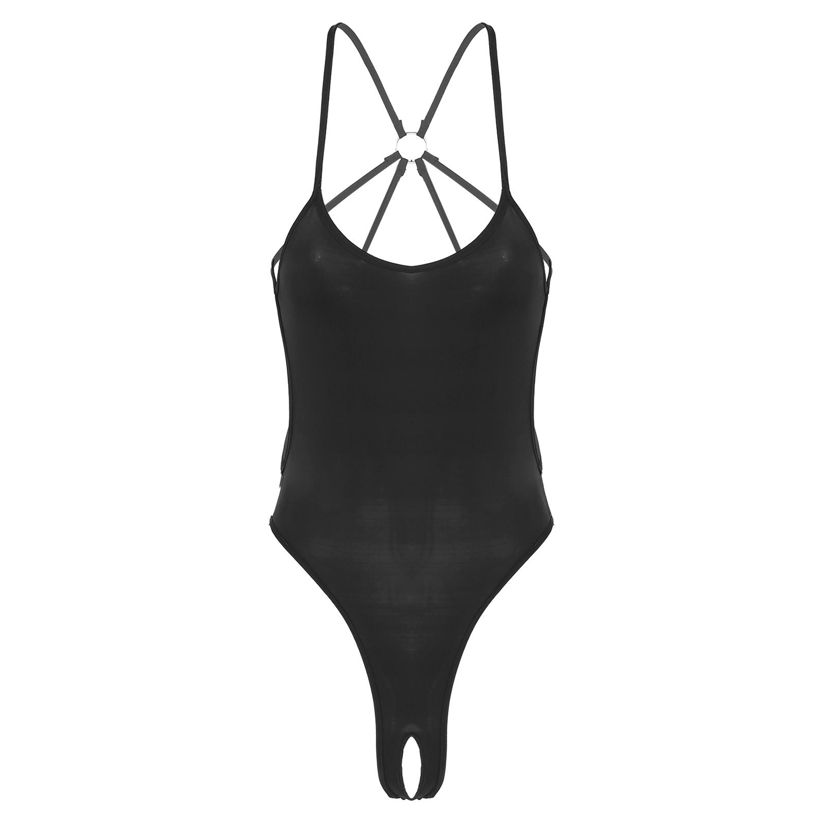 

Женский купальник-монокини с бретельками, дизайн спинки, боди с вырезами, пляжная одежда, купальники S чёрный