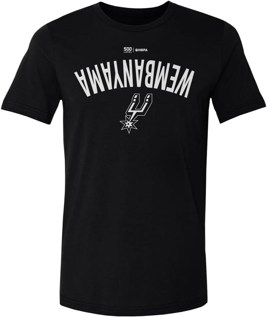 Wemby Spurs NBPA Logo Graphic Black T-shirt