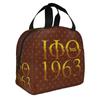 IPT Checkered Plaid African American Fraternity Insulated Lunch Bag for Portable Iota Phi Theta 1963 Thermal Cooler Bento Box