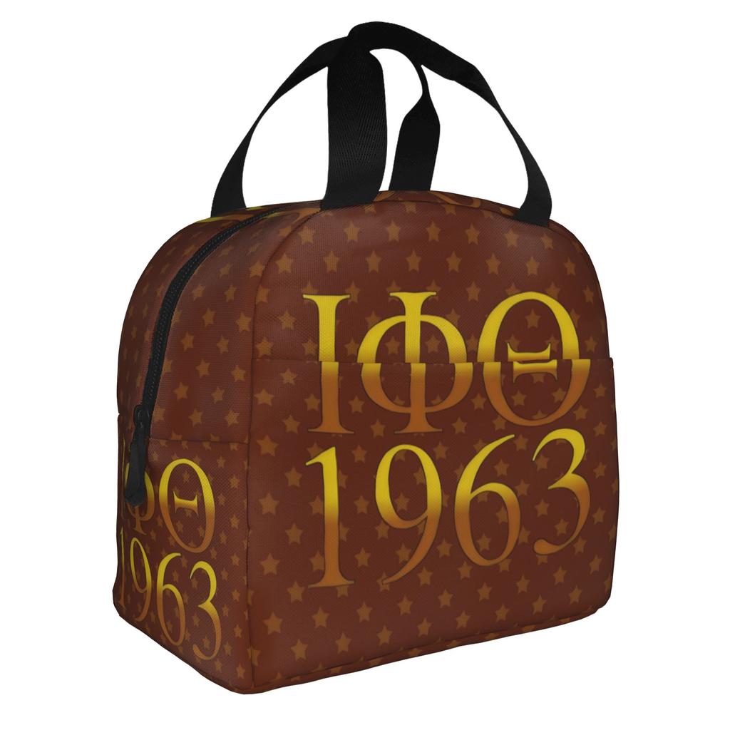 IPT Checkered Plaid African American Fraternity Insulated Lunch Bag for Portable Iota Phi Theta 1963 Thermal Cooler Bento Box