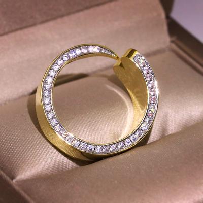 Verstellbare Größe Daumenring Öffnung Unisex Schmuck Top Qualität Einzigartig Glatt Geometrischer Ring
