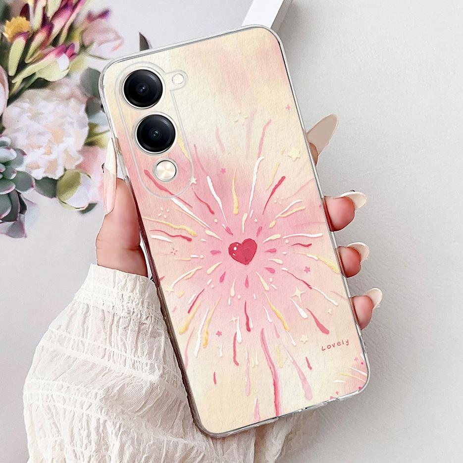 For Vivo Y04 4G Case V2430 Cute Cat White Lion King Painted Cover Soft Slim Phone Case For Vivo Y29s Y 29 s VivoY04 Fundas Coque