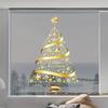 1pc Christmas Tree Sticker, Sticker Christmas Window Sticker Snowflake Christmas Tree Decal, DIY Static Wall Window Door Mural