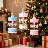 Wooden Mini Carousel Christmas Tree Ornaments Perfect For Holiday Home Decor Xmas Party Gifts