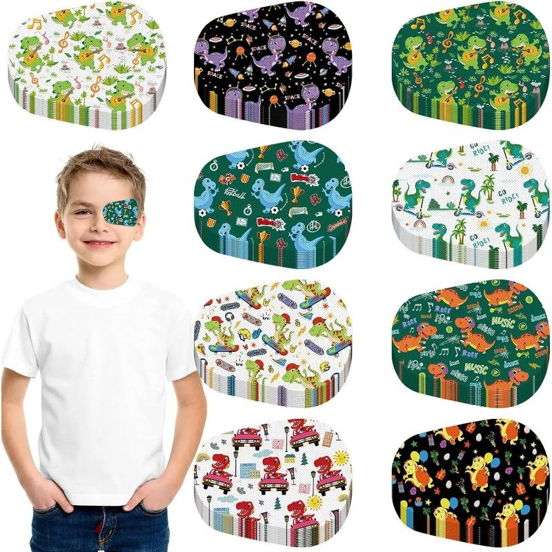 10Pcs New Kids Amblyopia Training Orthoptic Corrected Eyeshade Cartoon Eye Patches Colorful Occlusion  Eye Patch