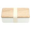 BENTO Beautiful Streamlined Wood Grain Lunch Box with a Wooden Lid Made from Hokkaido Cork Tree X X H6cm X X Lunch Box with Made In Item STORE