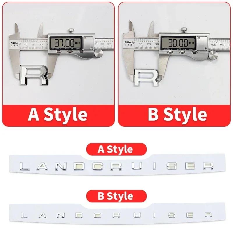 3D ABS Letters Sticker Hood Emblem Badge Exterior Modification Accessories For 2021-2023 Toyota Land Cruiser 300 LC300  VXR GXR