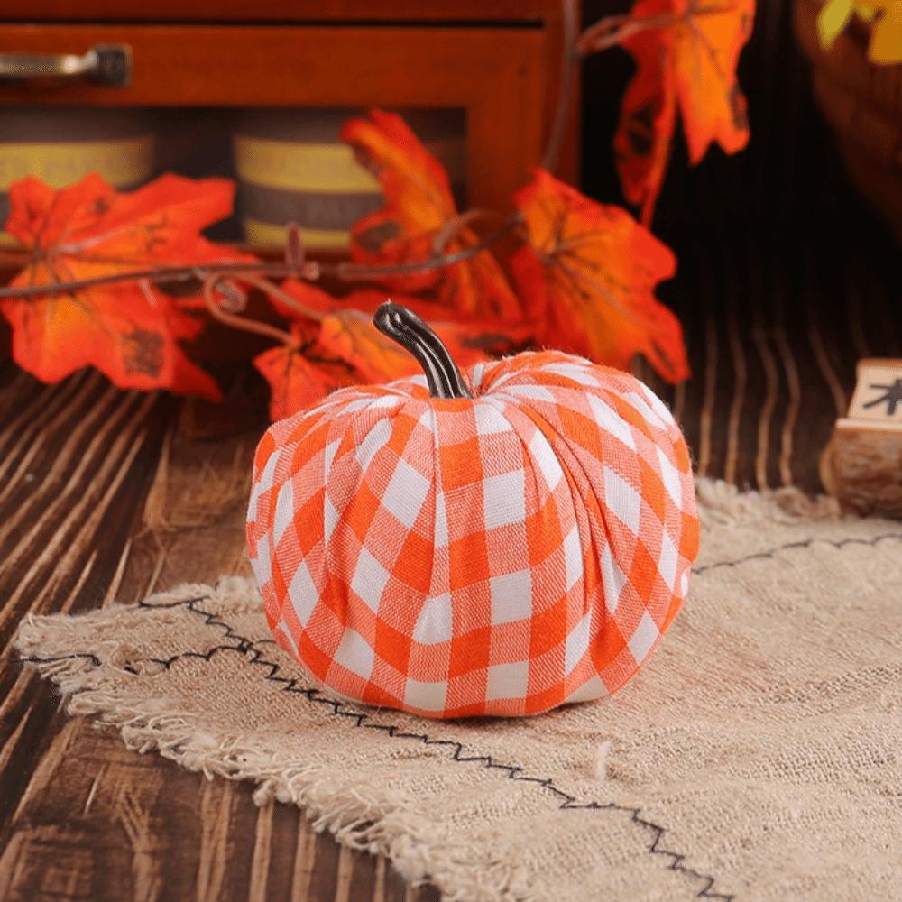 Colorful Cover Fabric Pumpkin Autumn Style Thanksgiving Decor Artificial Pumpkin Autumn Theme