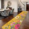 Vintage Wildflower Floral Runner Rug Boho Garden Botanical Print Non-Slip Soft Floor Mat Cottage Aesthetic Home Decor Carpet